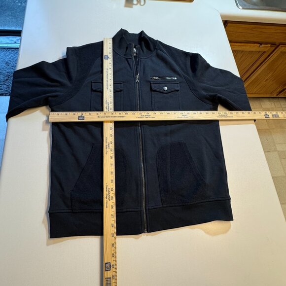 Rock & Republic Jacket Mens XL Black Pockets Lightweight Jersey Knit - Picture 5 of 9